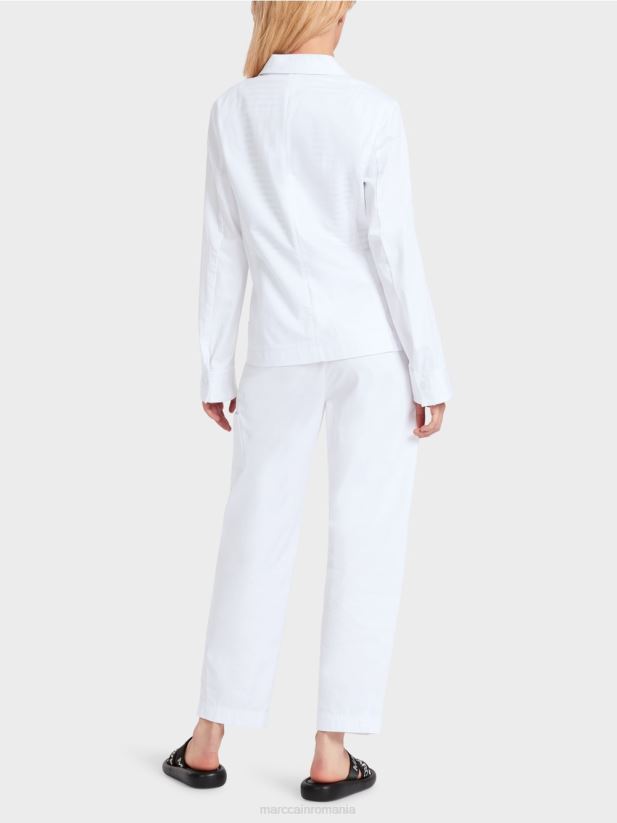 figura îmbrățișare „regândiți împreună” blazer Marc Cain alb îmbrăcăminte 4826HH178