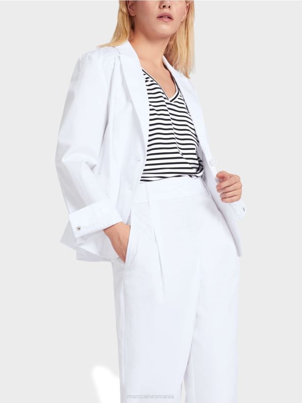 figura îmbrățișare „regândiți împreună” blazer Marc Cain alb îmbrăcăminte 4826HH178