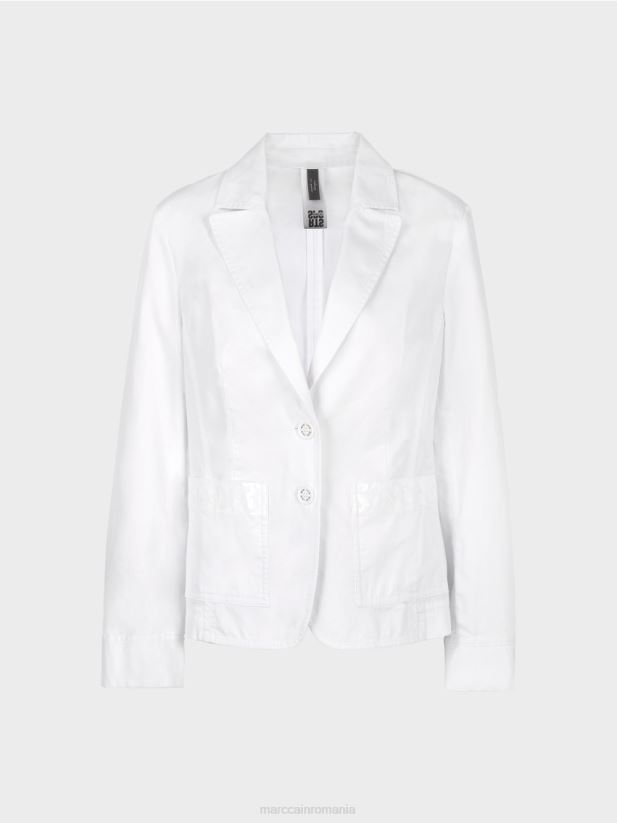 figura îmbrățișare „regândiți împreună” blazer Marc Cain alb îmbrăcăminte 4826HH178