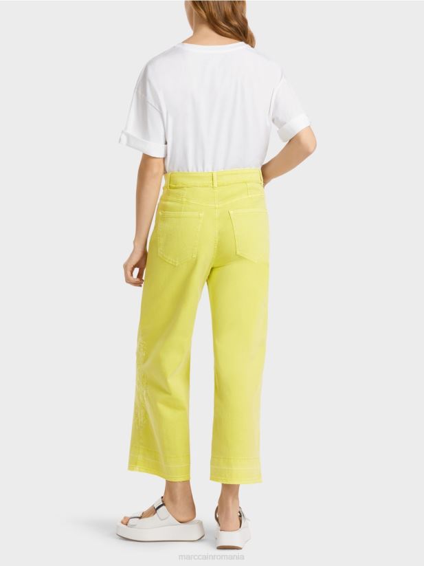 blugi brodați „rethink together”. Marc Cain picătură de lămâie îmbrăcăminte 4826HH793