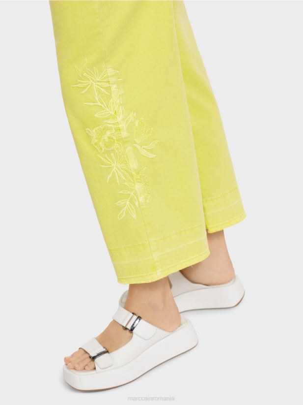 blugi brodați „rethink together”. Marc Cain picătură de lămâie îmbrăcăminte 4826HH793