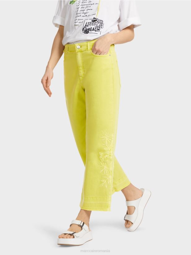 blugi brodați „rethink together”. Marc Cain picătură de lămâie îmbrăcăminte 4826HH793