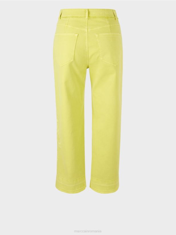 blugi brodați „rethink together”. Marc Cain picătură de lămâie îmbrăcăminte 4826HH793