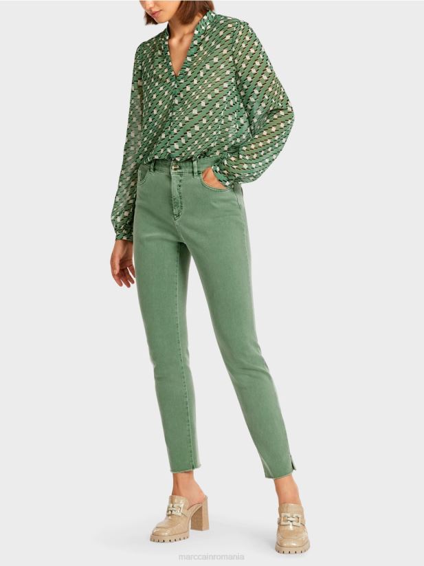blugi colorați „regândiți împreună”. Marc Cain mușchi verde îmbrăcăminte 4826HH829