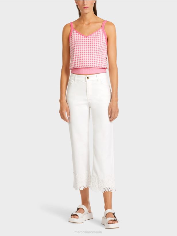 blugi cu tiv decorativ „regândiți împreună”. Marc Cain aproape alb îmbrăcăminte 4826HH807