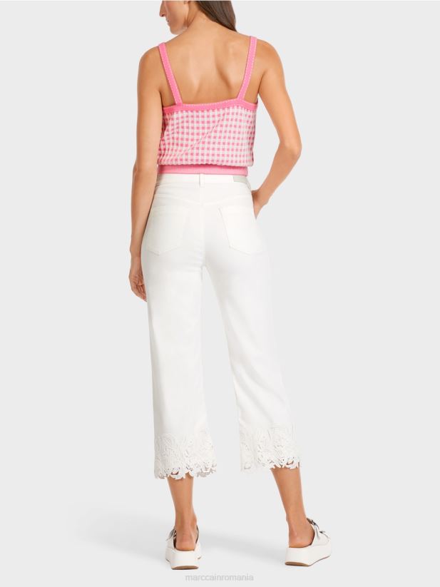 blugi cu tiv decorativ „regândiți împreună”. Marc Cain aproape alb îmbrăcăminte 4826HH807