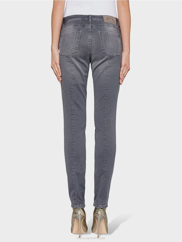 blugi de bază spălați Marc Cain gri îmbrăcăminte 4826HH833