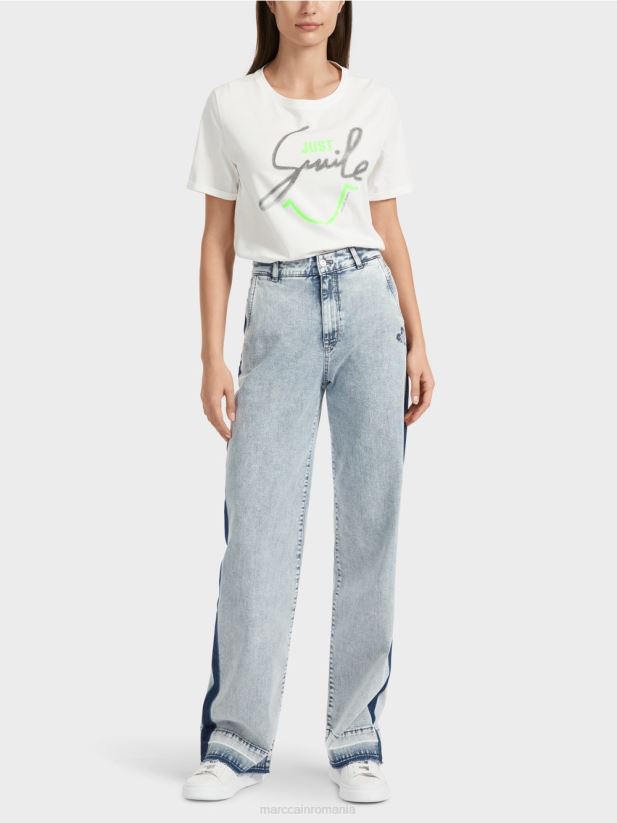 blugi denim wigan cu efect diy Marc Cain denim lejer îmbrăcăminte 4826HH761