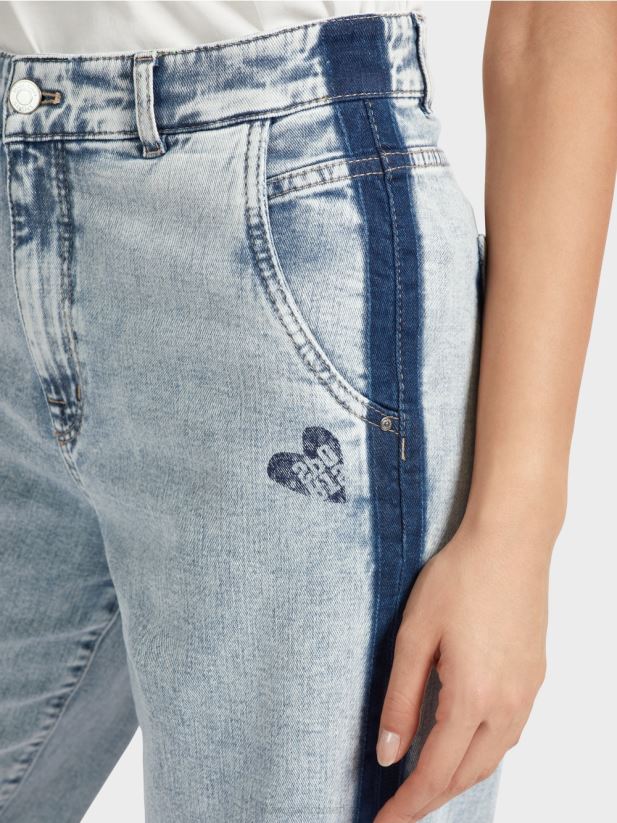 blugi denim wigan cu efect diy Marc Cain denim lejer îmbrăcăminte 4826HH761