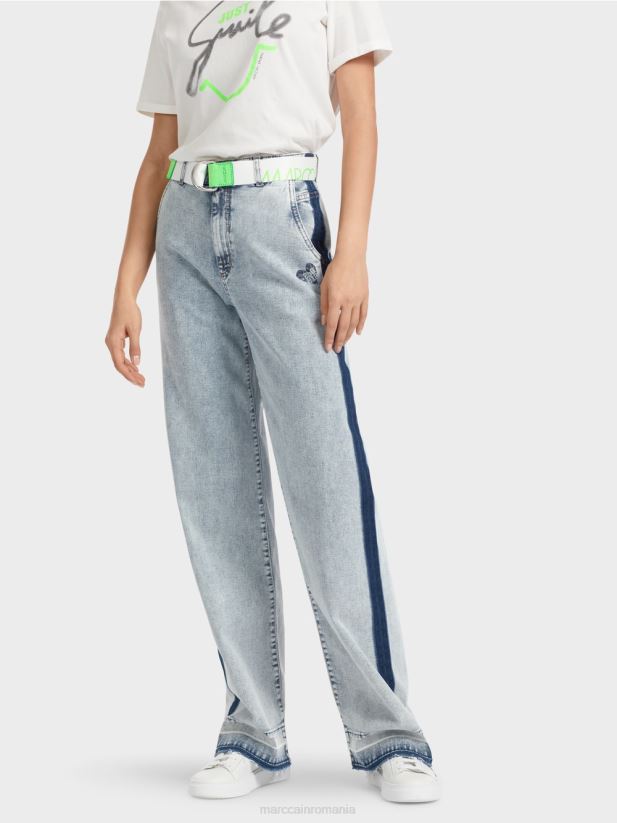 blugi denim wigan cu efect diy Marc Cain denim lejer îmbrăcăminte 4826HH761