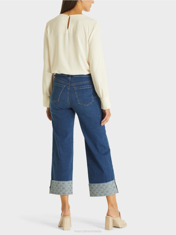 blugi fes „regândiți împreună”. Marc Cain denim albastru îmbrăcăminte 4826HH820