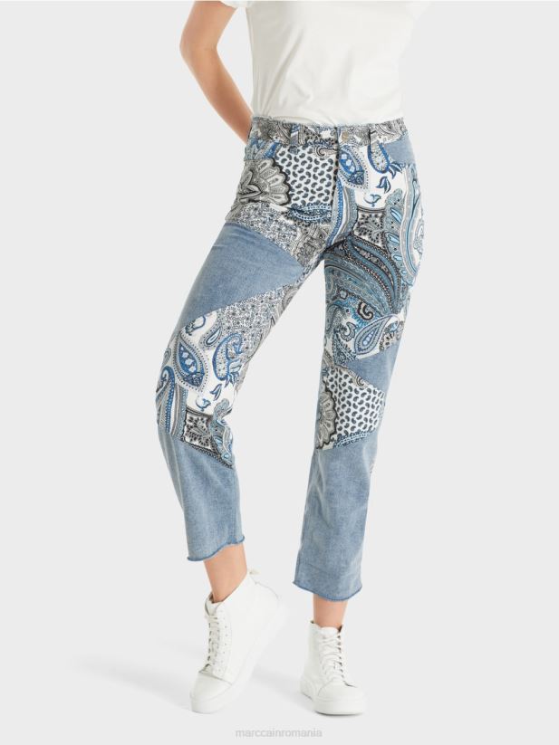 blugi fyli „regândiți împreună”. Marc Cain albastru vintage îmbrăcăminte 4826HH788