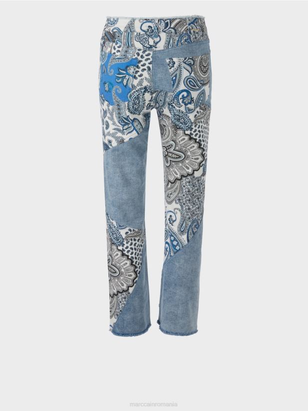 blugi fyli „regândiți împreună”. Marc Cain albastru vintage îmbrăcăminte 4826HH788