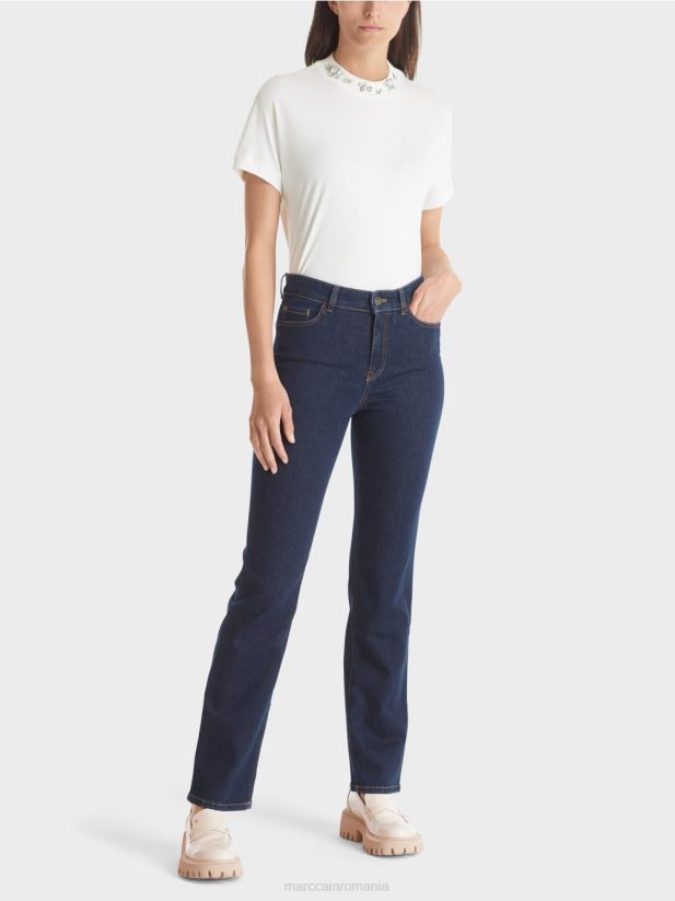 blugi fyli „regândiți împreună”. Marc Cain indigo vintage îmbrăcăminte 4826HH767