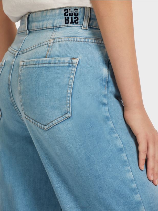 blugi „regândiți împreună”. Marc Cain albastru vintage îmbrăcăminte 4826HH808