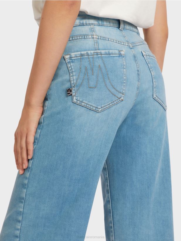 blugi „regândiți împreună”. Marc Cain albastru vintage îmbrăcăminte 4826HH808