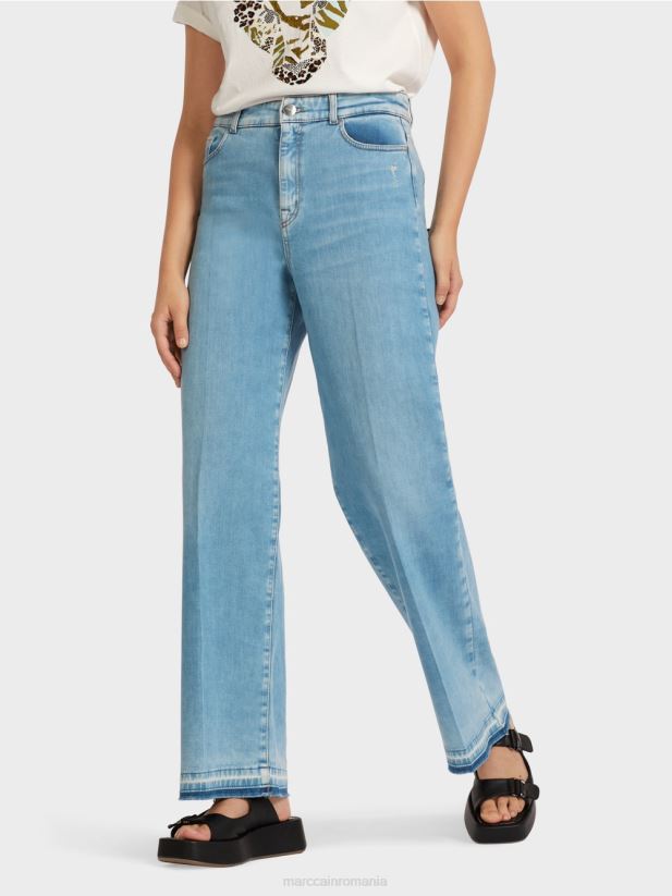 blugi „regândiți împreună”. Marc Cain albastru vintage îmbrăcăminte 4826HH808