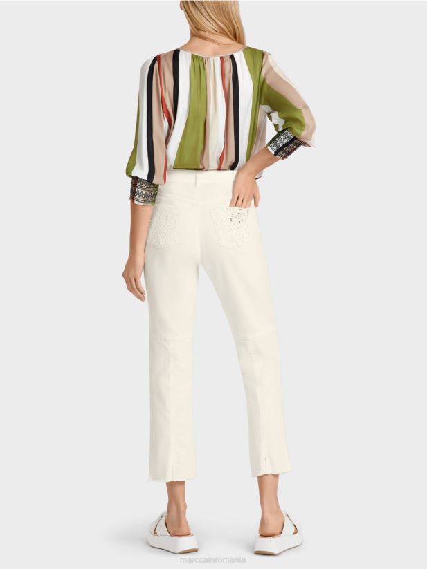 blugi „regândiți împreună” cu cinci buzunare Marc Cain aproape alb îmbrăcăminte 4826HH794