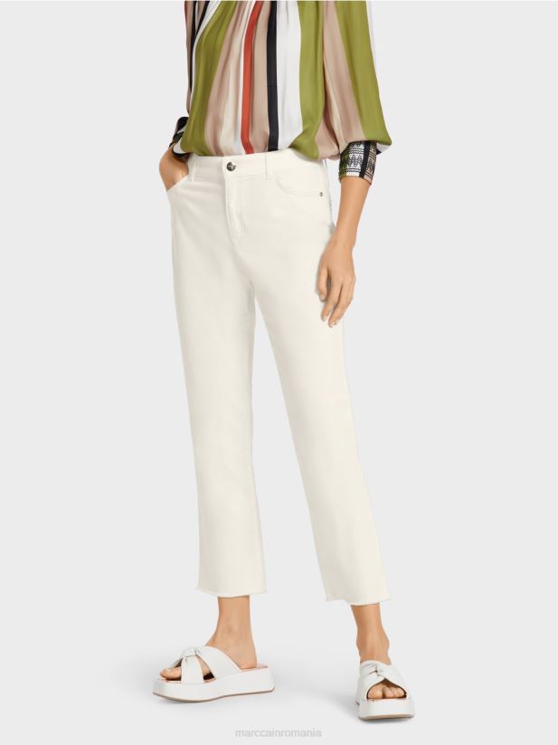 blugi „regândiți împreună” cu cinci buzunare Marc Cain aproape alb îmbrăcăminte 4826HH794
