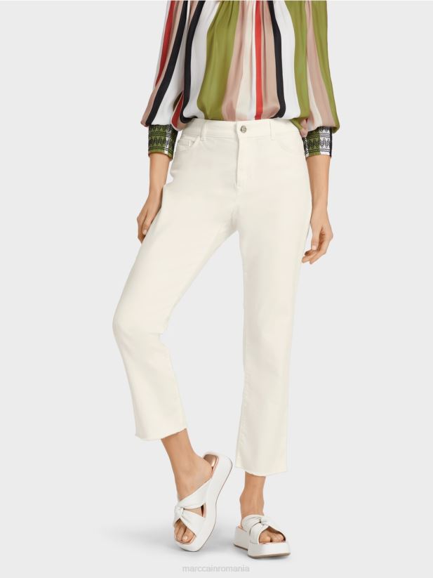blugi „regândiți împreună” cu cinci buzunare Marc Cain aproape alb îmbrăcăminte 4826HH794