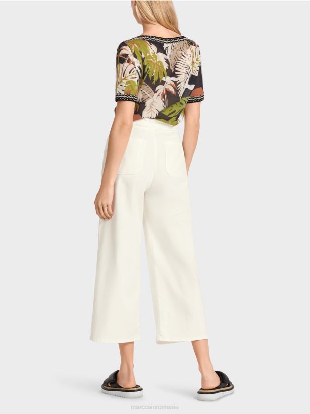 blugi „regândiți împreună” cu cinci buzunare Marc Cain aproape alb îmbrăcăminte 4826HH795