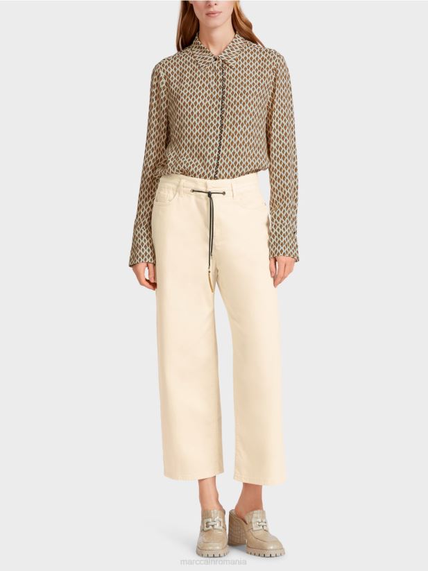 blugi „regândiți împreună” cu cinci buzunare Marc Cain cremă îmbrăcăminte 4826HH792