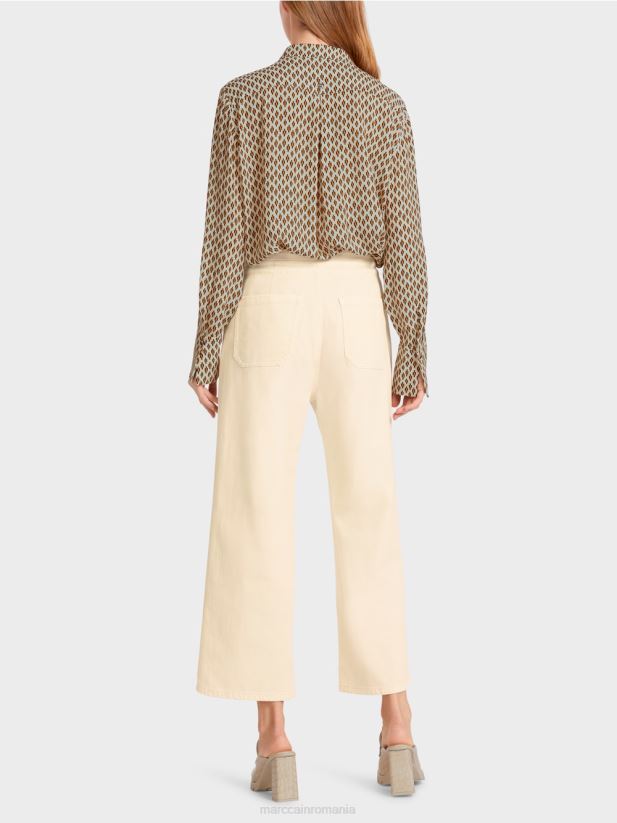 blugi „regândiți împreună” cu cinci buzunare Marc Cain cremă îmbrăcăminte 4826HH792