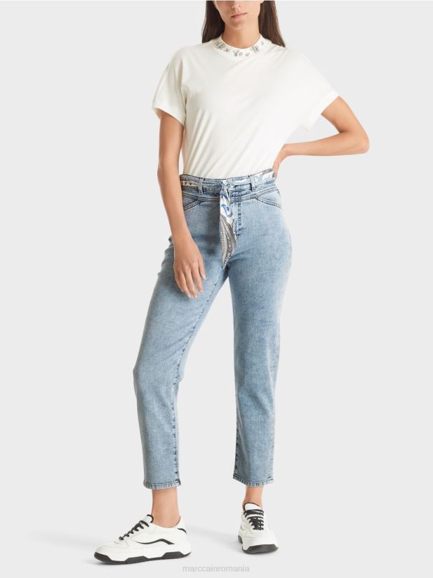 blugi riad „regândiți împreună”. Marc Cain albastru vintage îmbrăcăminte 4826HH783