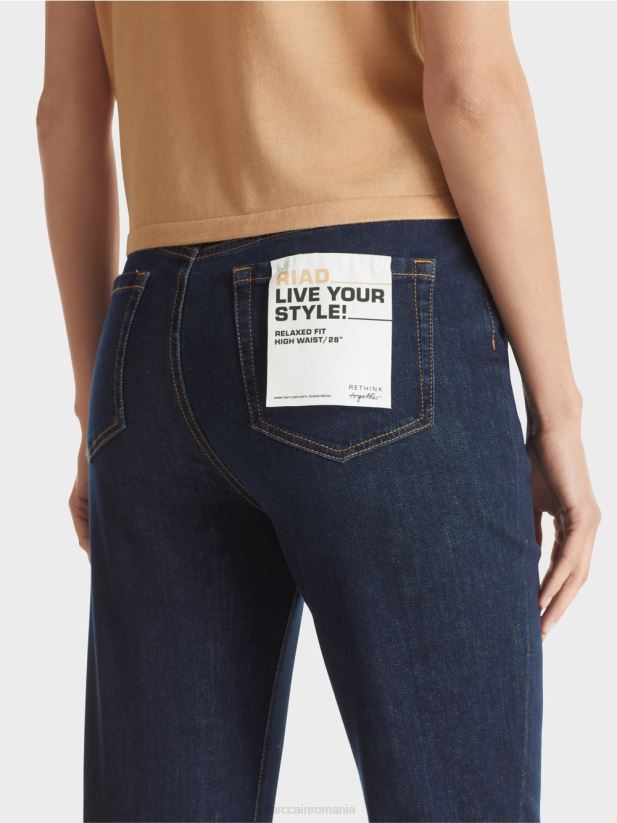 blugi riad „regândiți împreună”. Marc Cain indigo vintage îmbrăcăminte 4826HH780