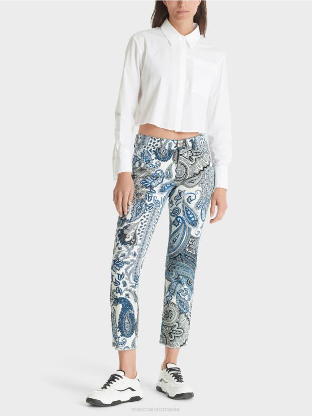 blugi sikar „regândiți împreună”. Marc Cain albastru vintage îmbrăcăminte 4826HH782