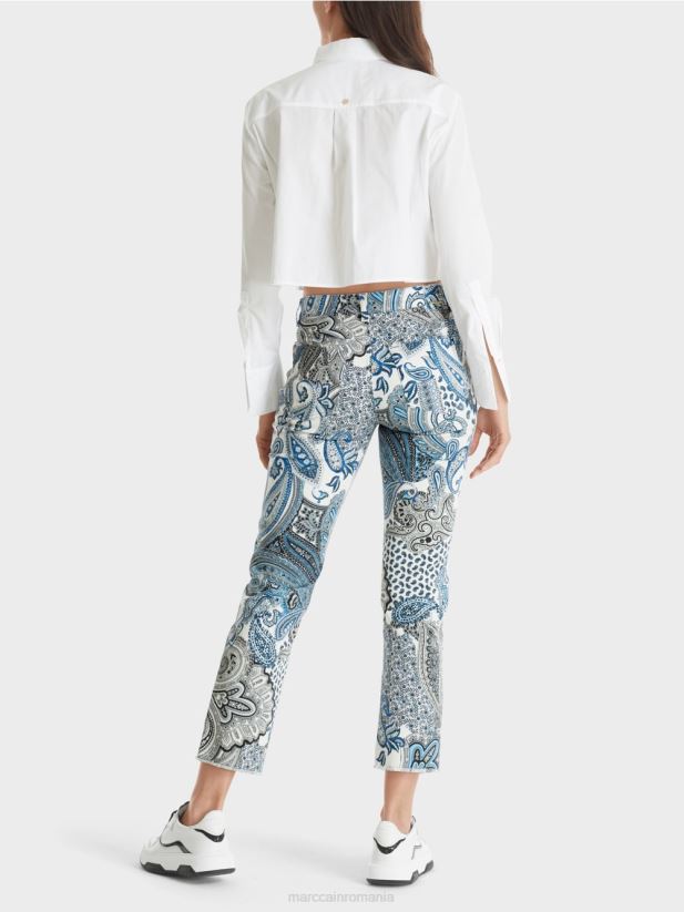 blugi sikar „regândiți împreună”. Marc Cain albastru vintage îmbrăcăminte 4826HH782