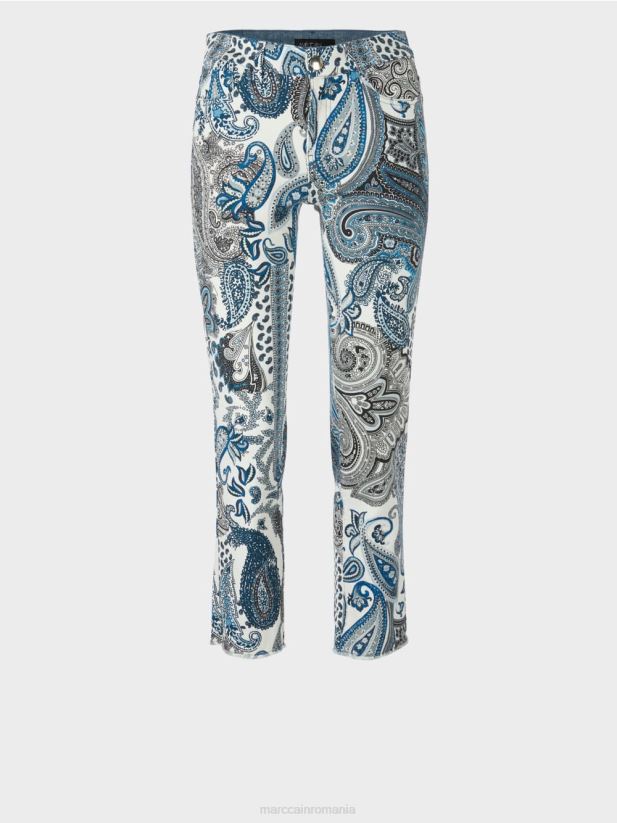 blugi sikar „regândiți împreună”. Marc Cain albastru vintage îmbrăcăminte 4826HH782