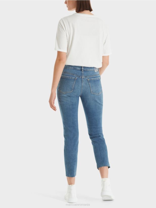 blugi silea „regândiți împreună”. Marc Cain albastru vintage îmbrăcăminte 4826HH786