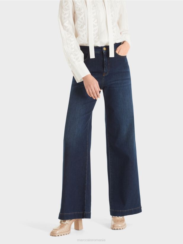 blugi warri „regândiți împreună”. Marc Cain indigo vintage îmbrăcăminte 4826HH784