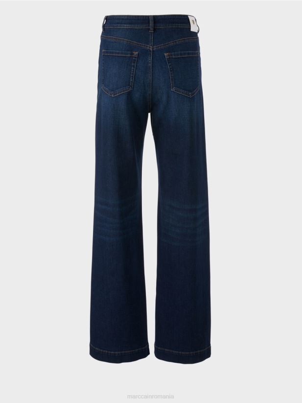 blugi warri „regândiți împreună”. Marc Cain indigo vintage îmbrăcăminte 4826HH784