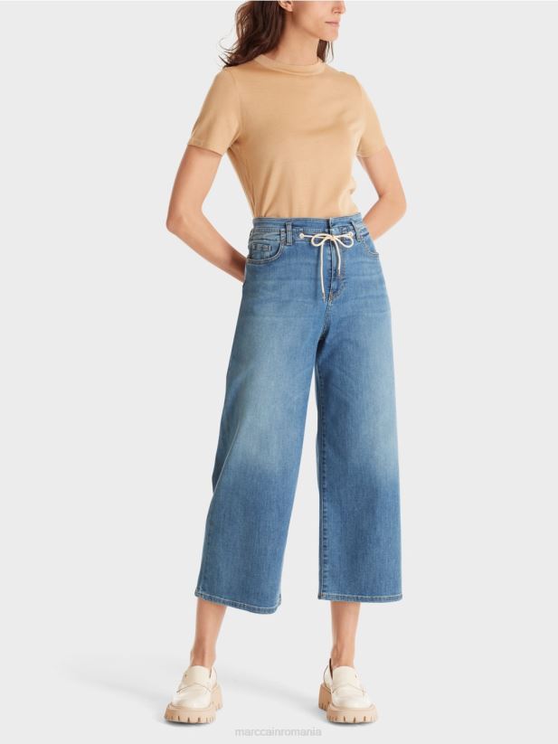 blugi wylie cu snur Marc Cain denim albastru îmbrăcăminte 4826HH787