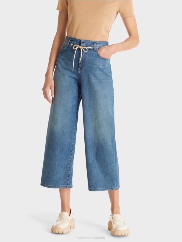 blugi wylie cu snur Marc Cain denim albastru îmbrăcăminte 4826HH787