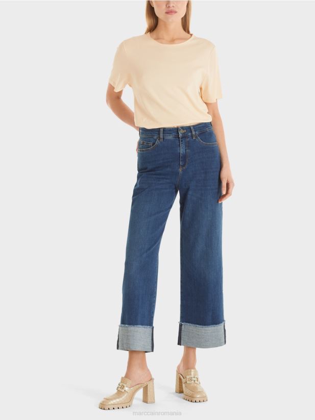 „regândiți împreună” blugi fes Marc Cain denim albastru îmbrăcăminte 4826HH826