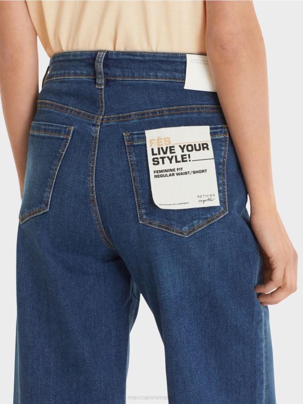 „regândiți împreună” blugi fes Marc Cain denim albastru îmbrăcăminte 4826HH826