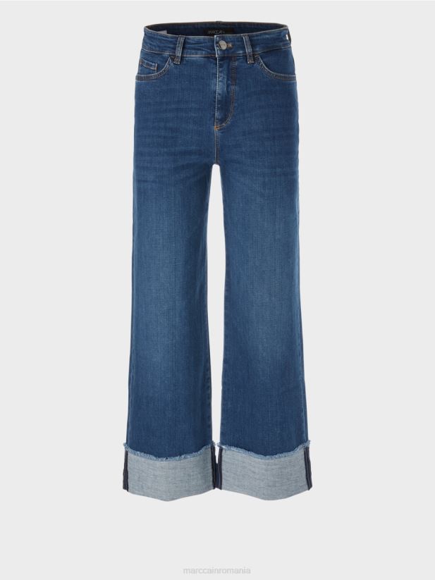 „regândiți împreună” blugi fes Marc Cain denim albastru îmbrăcăminte 4826HH826