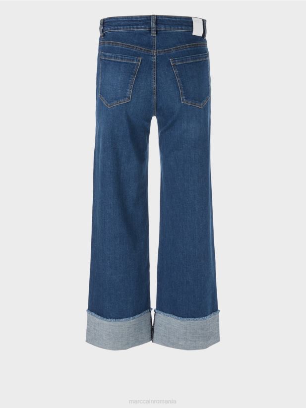 „regândiți împreună” blugi fes Marc Cain denim albastru îmbrăcăminte 4826HH826