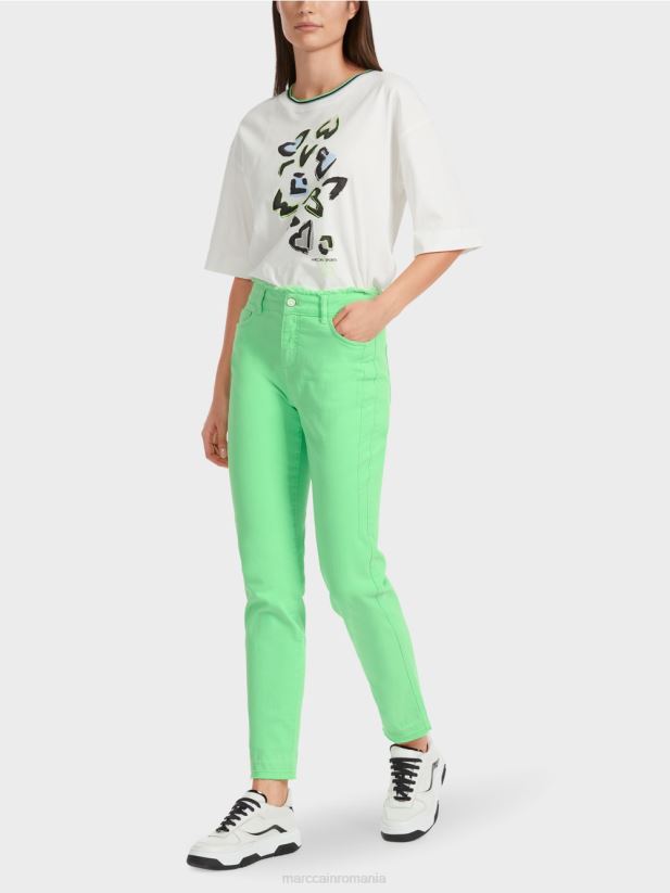 „regândiți împreună” blugi silea Marc Cain verde strălucitor șocant îmbrăcăminte 4826HH758
