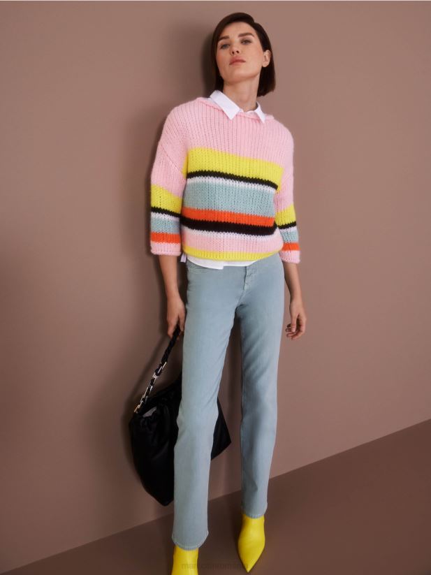 „regândiți împreună” pantaloni forli Marc Cain albastru închis la cer îmbrăcăminte 4826HH790