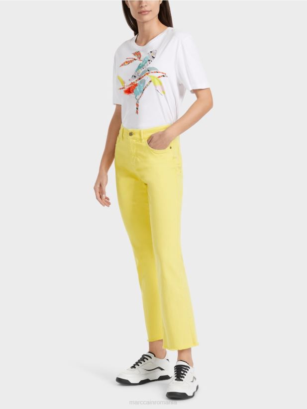 „regândiți împreună” pantaloni forli Marc Cain lămâie moale îmbrăcăminte 4826HH789