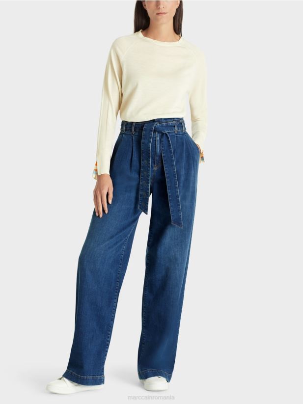 va „regândi împreună” blugii Marc Cain denim albastru îmbrăcăminte 4826HH828