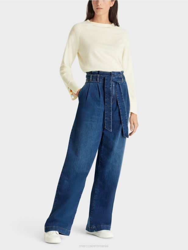 va „regândi împreună” blugii Marc Cain denim albastru îmbrăcăminte 4826HH828