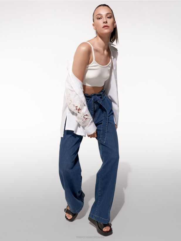 va „regândi împreună” blugii Marc Cain denim albastru îmbrăcăminte 4826HH828