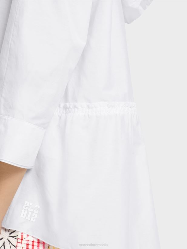 bluză casual cu mătase elegantă Marc Cain alb îmbrăcăminte 4826HH933