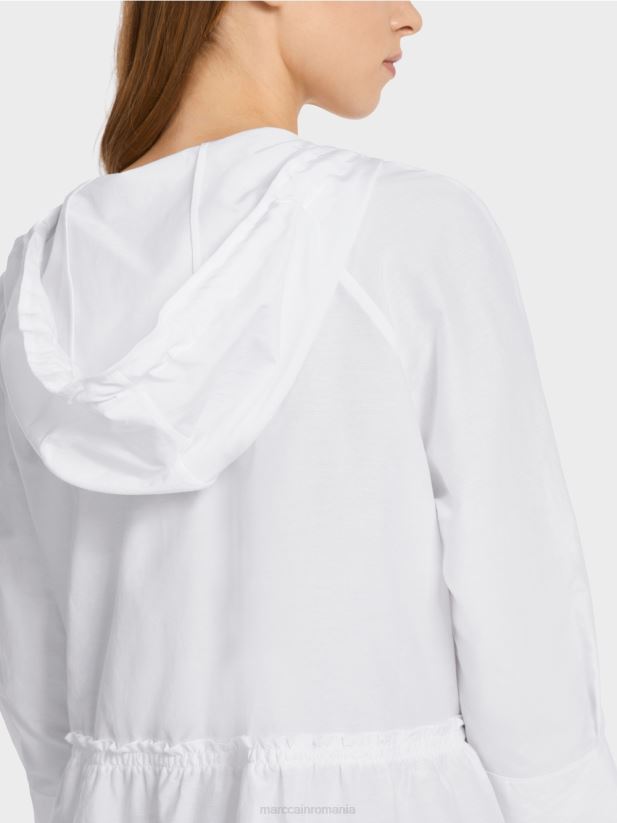 bluză casual cu mătase elegantă Marc Cain alb îmbrăcăminte 4826HH933