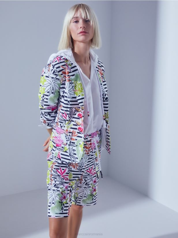 bluză casual cu mătase elegantă Marc Cain alb îmbrăcăminte 4826HH933